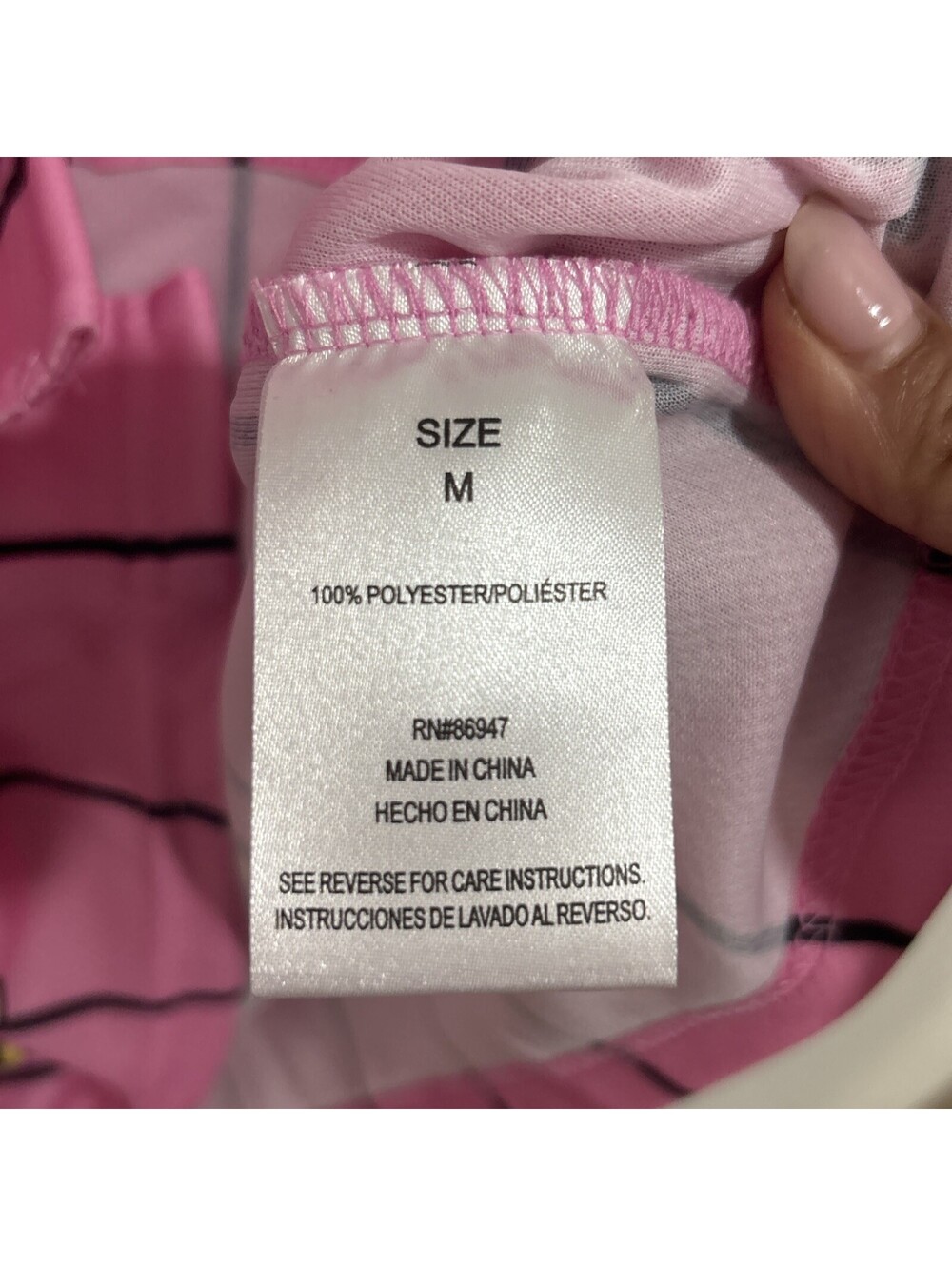 NWT! Hello Kitty & Friends Women's Size M Jr. Pink Graphic Baseball Jersey Top - Picture 7 of 8